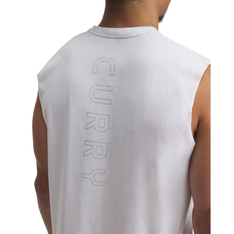 Męski top do koszykówki Under Armour Curry SLVS Tee - biały