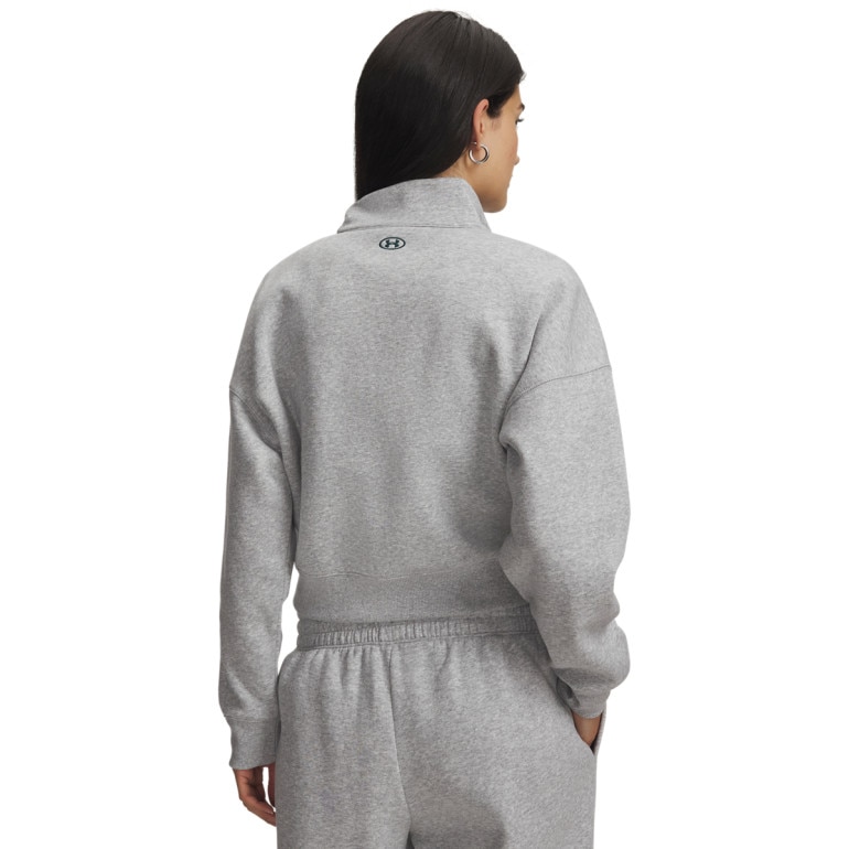 Damska bluza bez kaptura Under Armour RIVAL FLEECE VARSITY HZ - szara