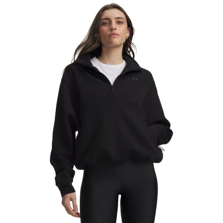 Damska bluza dresowa nierozpinana Under Armour Unstoppable Fleece HZ - czarna