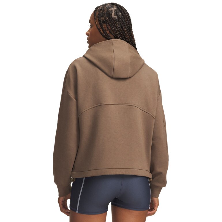 Damska bluza dresowa rozpinana Under Armour Unstoppable Fleece FZ Jkt - brązowa