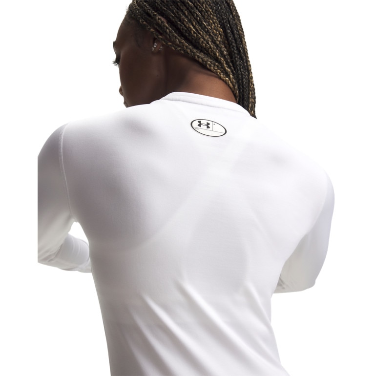 Damska bluza treningowa bez kaptura Under Armour UA ColdGear Crew - biała