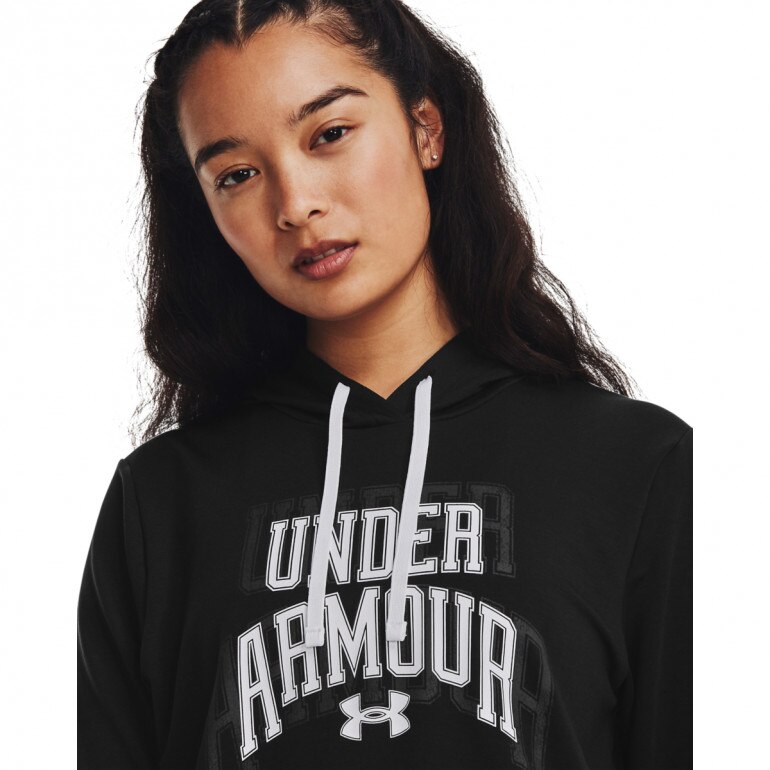 Damska bluza treningowa Under Armour UA Rival Terry Graphic Hoody - czarna
