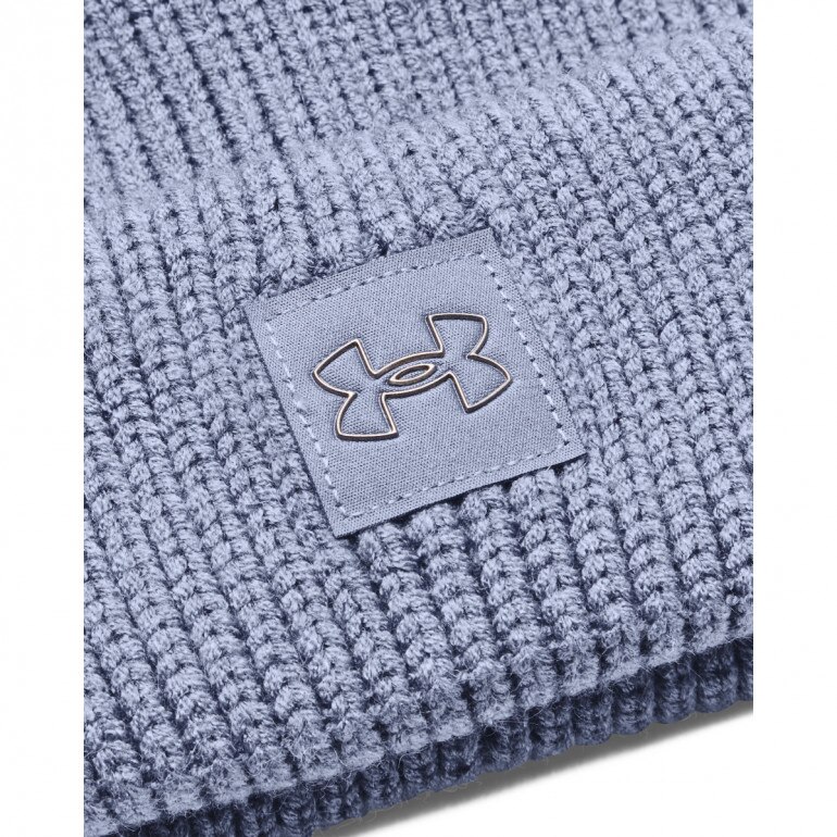 Damska czapka zimowa UNDER ARMOUR UA Halftime Ribbed Pom - szara