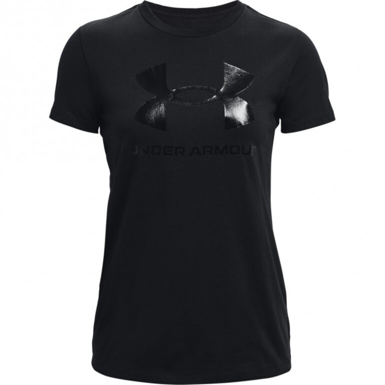 Damska koszulka z nadrukiem Under Armour UA Rival Logo SS - czarna