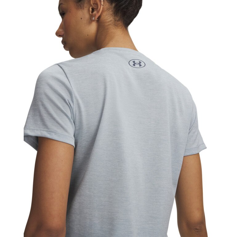 Damska koszulka treningowa Under Armour Tech SSC- Twist - niebieska