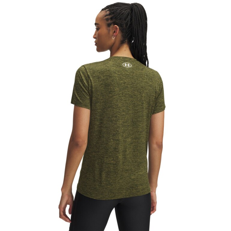 Damska koszulka treningowa Under Armour Tech SSV- Twist - khaki