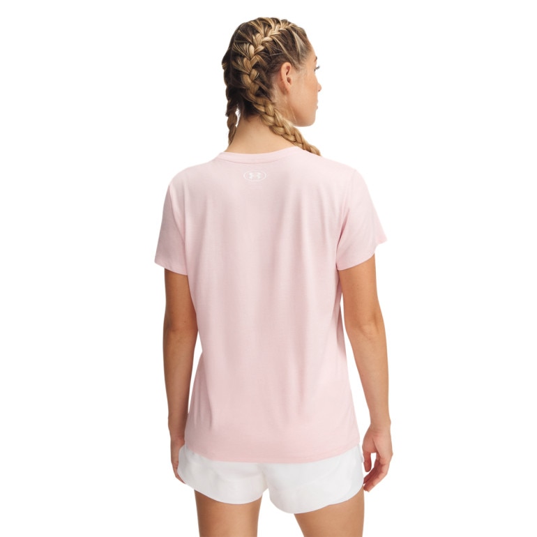 Damska koszulka treningowa Under Armour Tech SSV- Twist - różowa