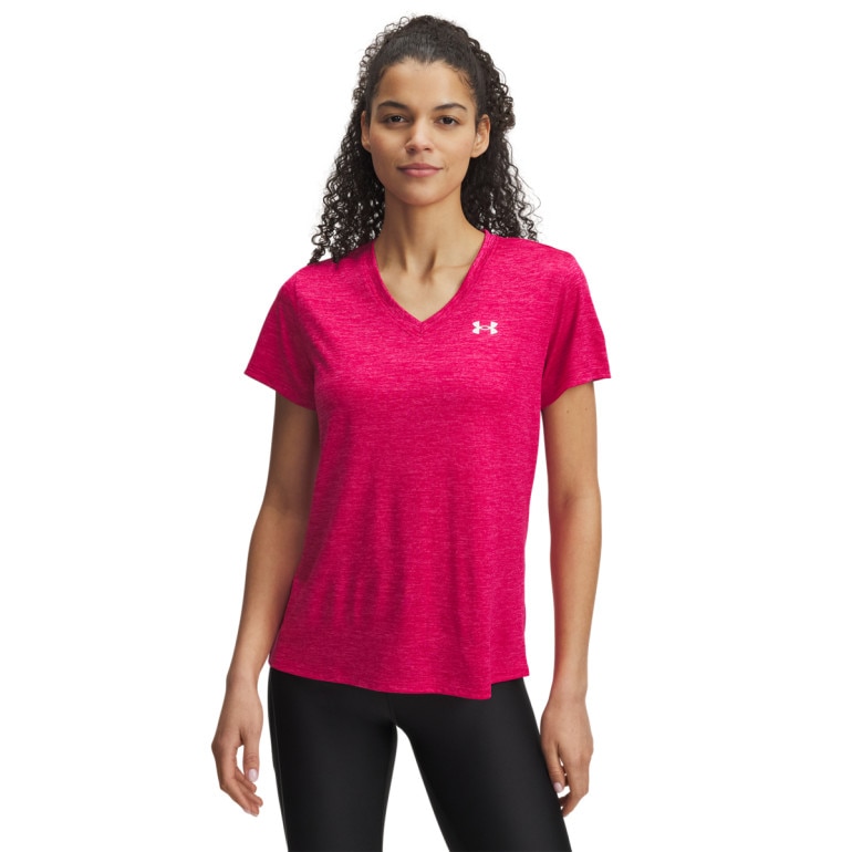 Damska koszulka treningowa Under Armour Tech SSV- Twist - różowa