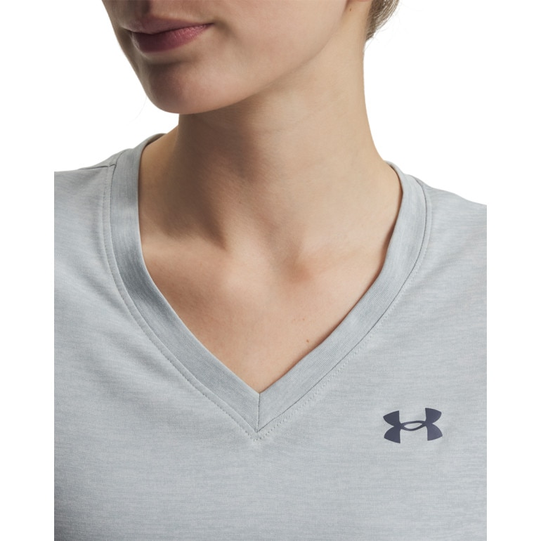 Damska koszulka treningowa Under Armour Tech SSV - Twist - niebieska
