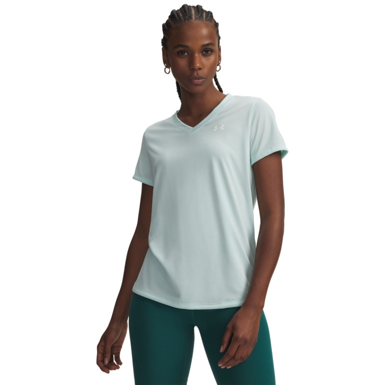 Damska koszulka treningowa Under Armour UA Tech SSV - Solid - miętowa