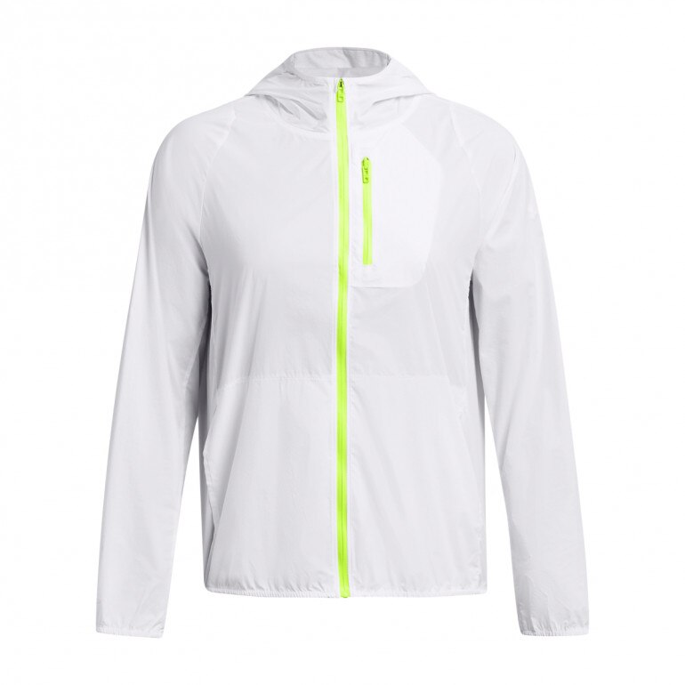 Damska kurtka do biegania Under Armour Launch Lightweight Jacket - biała