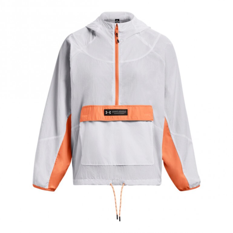 Damska kurtka treningowa Under Armour Rush Woven Anorak - biała