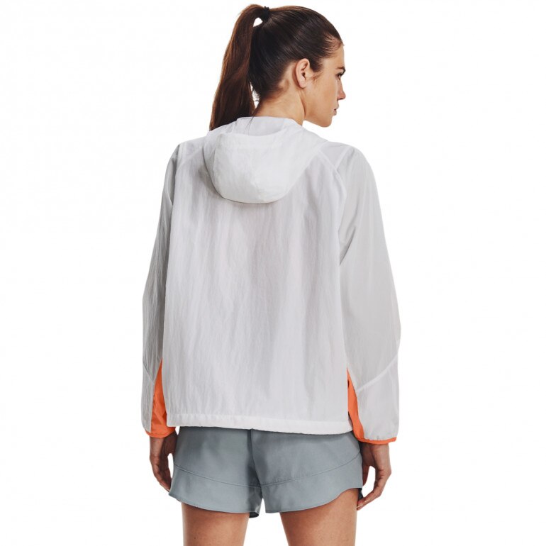 Damska kurtka treningowa Under Armour Rush Woven Anorak - biała