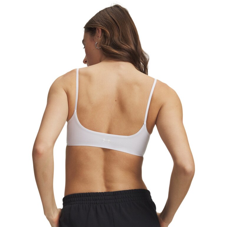 Damski biustonosz treningowy Under Armour Open Back Bralette - biały