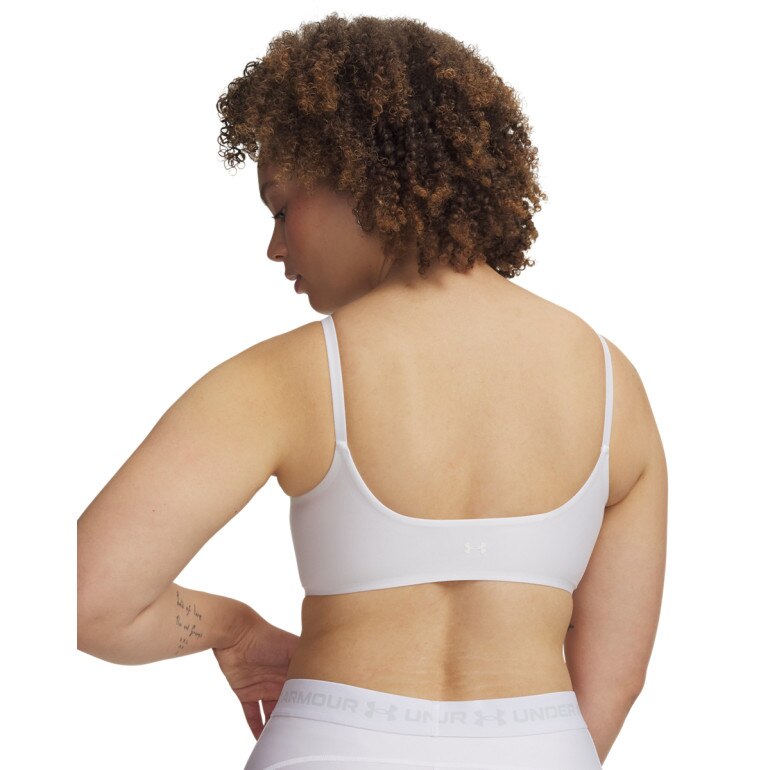 Damski biustonosz treningowy Under Armour Open Back Bralette - biały