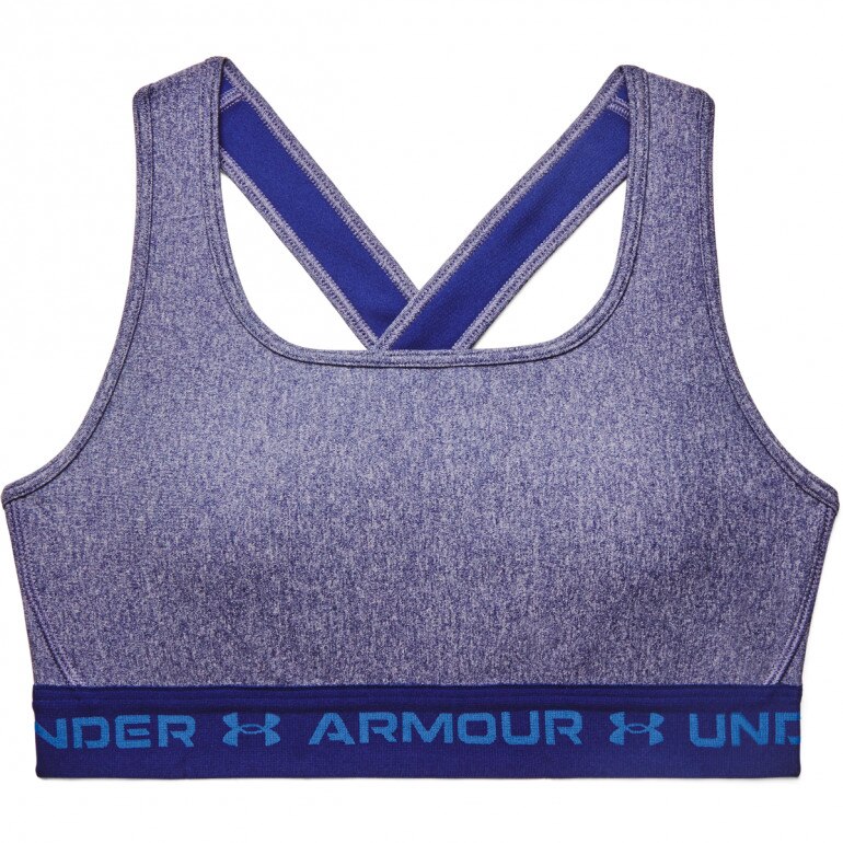 Biustonosz treningowy UNDER ARMOUR UA Crossback Mid Heather Bra - granatowy