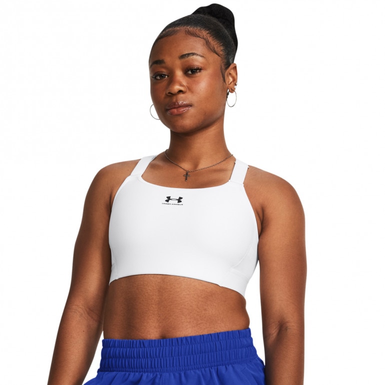 Biustonosz treningowy Under Armour UA HeatGear High - biały 
