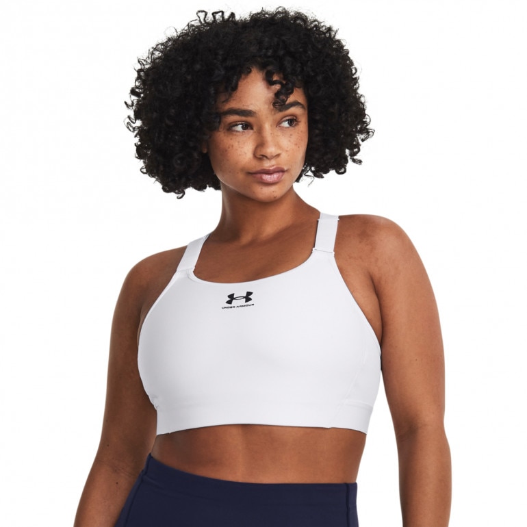 Biustonosz treningowy Under Armour UA HeatGear High - biały 