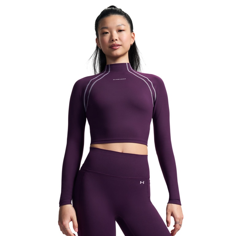 Damski longsleeve treningowy Under Armour Motion LS Mock - fioletowy