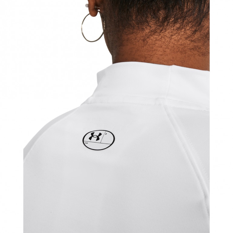 Damski longsleeve treningowy Under Armour UA CG Authentics Mockneck - biały