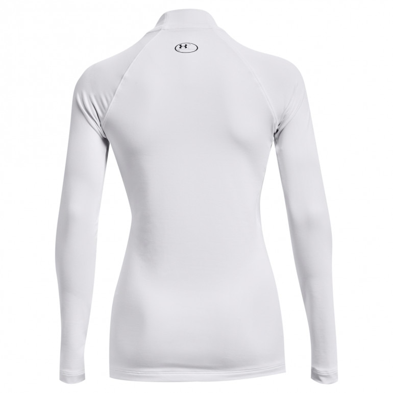 Damski longsleeve treningowy Under Armour UA CG Authentics Mockneck - biały