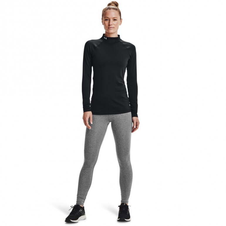 Damski longsleeve treningowy Under Armour UA CG Authentics Mockneck - czarny