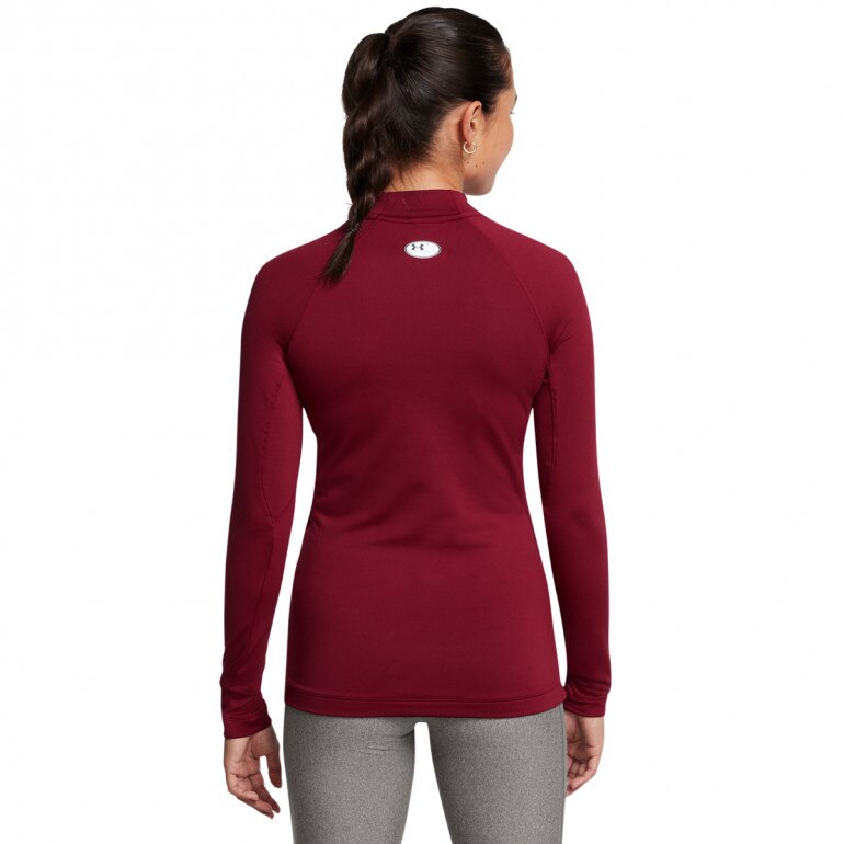 Damski longsleeve treningowy Under Armour UA CG Authentics Mockneck - czerwony