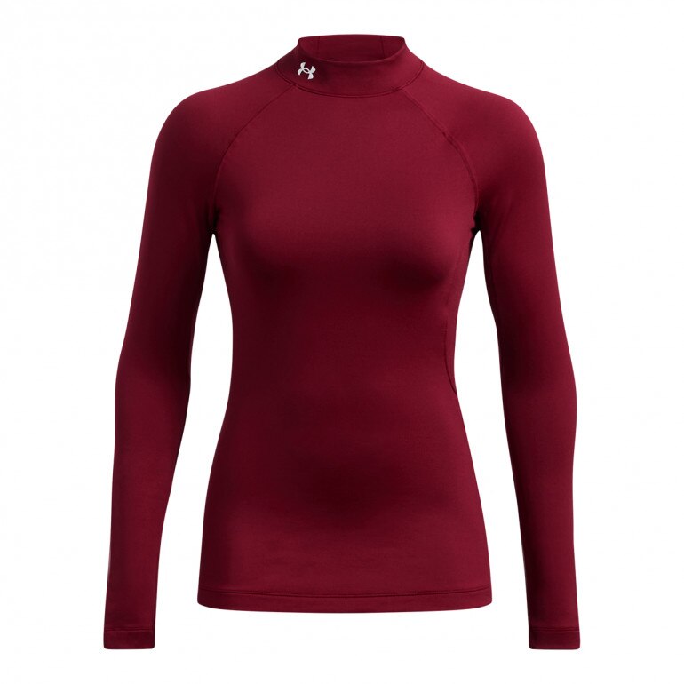 Damski longsleeve treningowy Under Armour UA CG Authentics Mockneck - czerwony