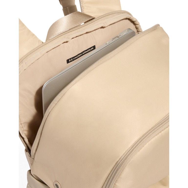 Damski plecak treningowy Under Armour UA Studio Spirit Backpack - beżowy