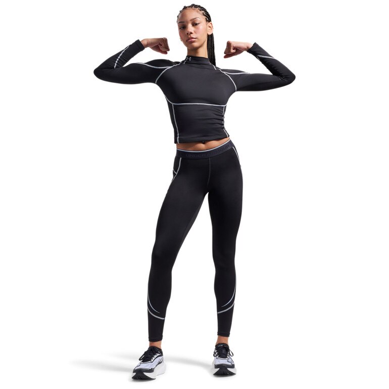 Damski półgolf kompresyjny Under Armour UA ColdGear Elite Mock - czarny