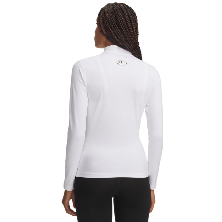 Damski półgolf treningowy Under Armour UA ColdGear Mock - biały