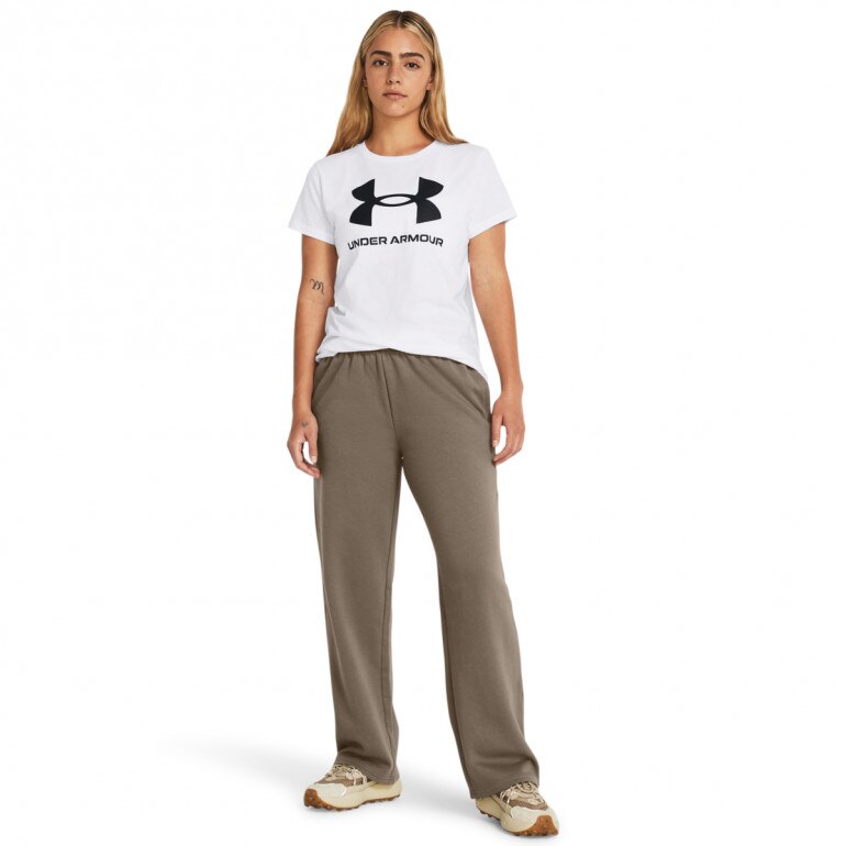 Damski t-shirt z nadrukiem Under Armour UA Rival Logo SS - biały