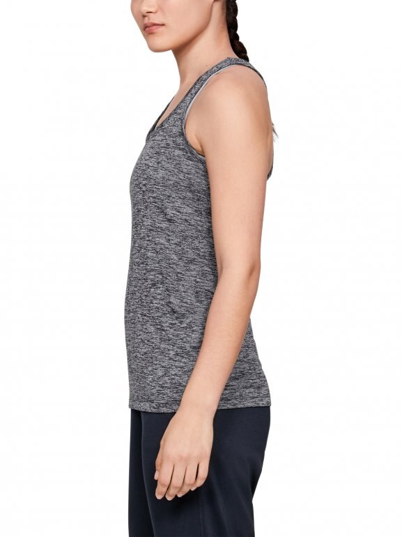 Damski top do biegania UNDER ARMOUR Tech Tank - Twist - szary