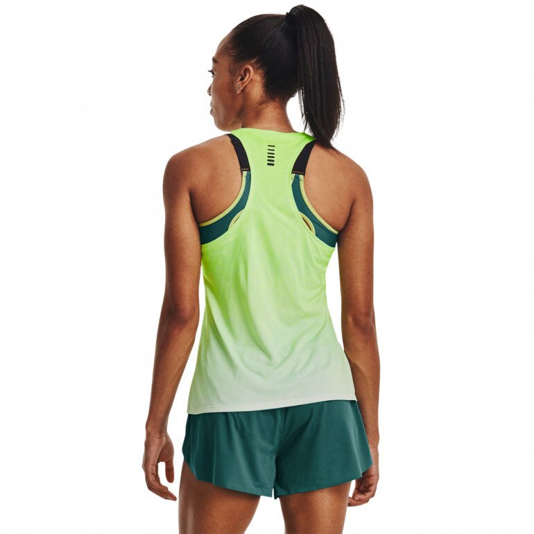 Damski top do biegania Under Armous UA Rush Run Singlet - limonka 