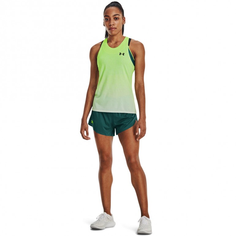 Damski top do biegania Under Armous UA Rush Run Singlet - limonka 