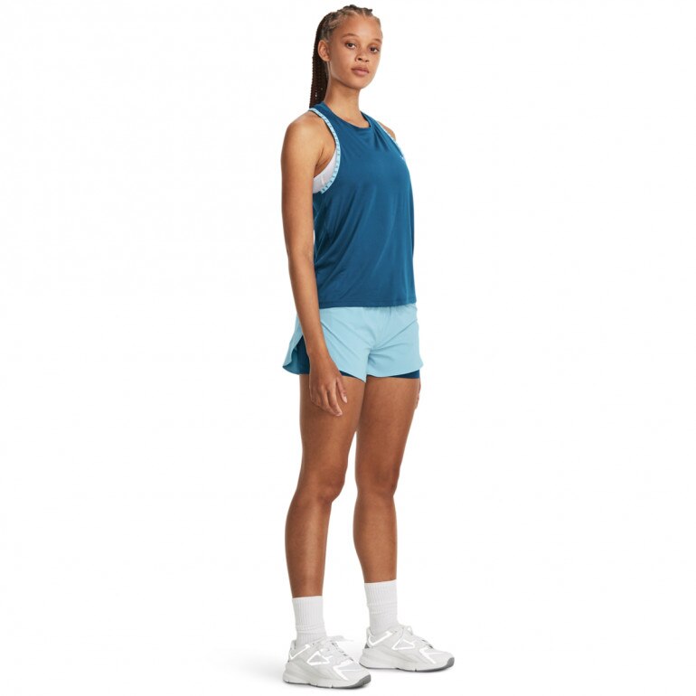 Damski top treningowy Under Armour Knockout Novelty Tank - niebieski