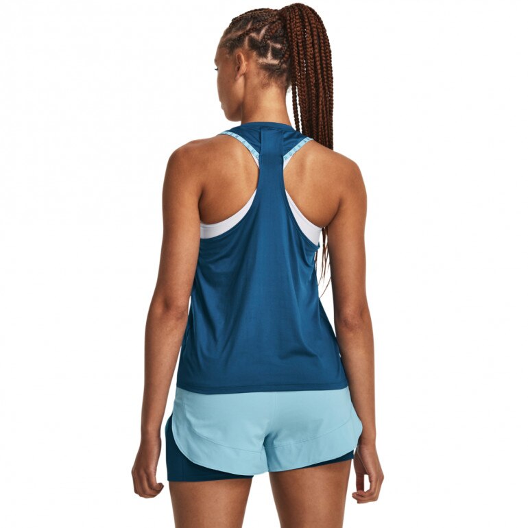 Damski top treningowy Under Armour Knockout Novelty Tank - niebieski