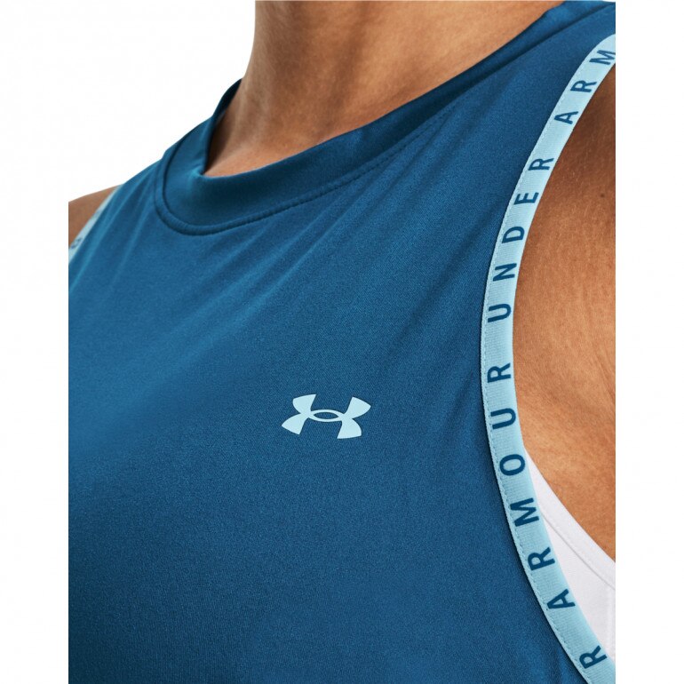 Damski top treningowy Under Armour Knockout Novelty Tank - niebieski