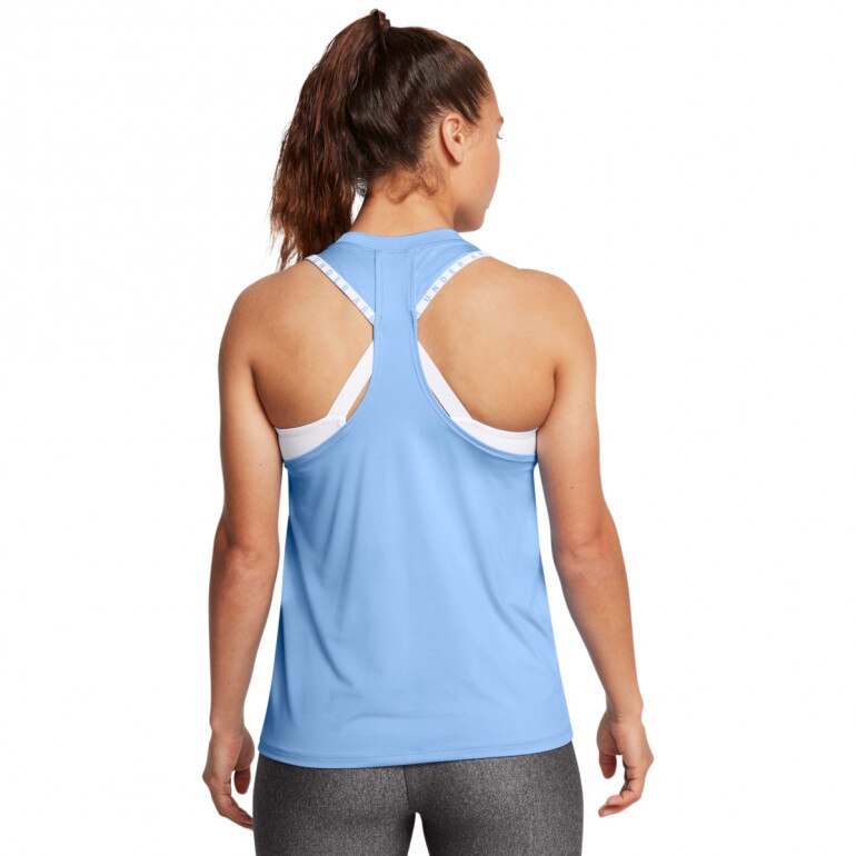 Damski top treningowy Under Armour Knockout Novelty Tank - niebieski