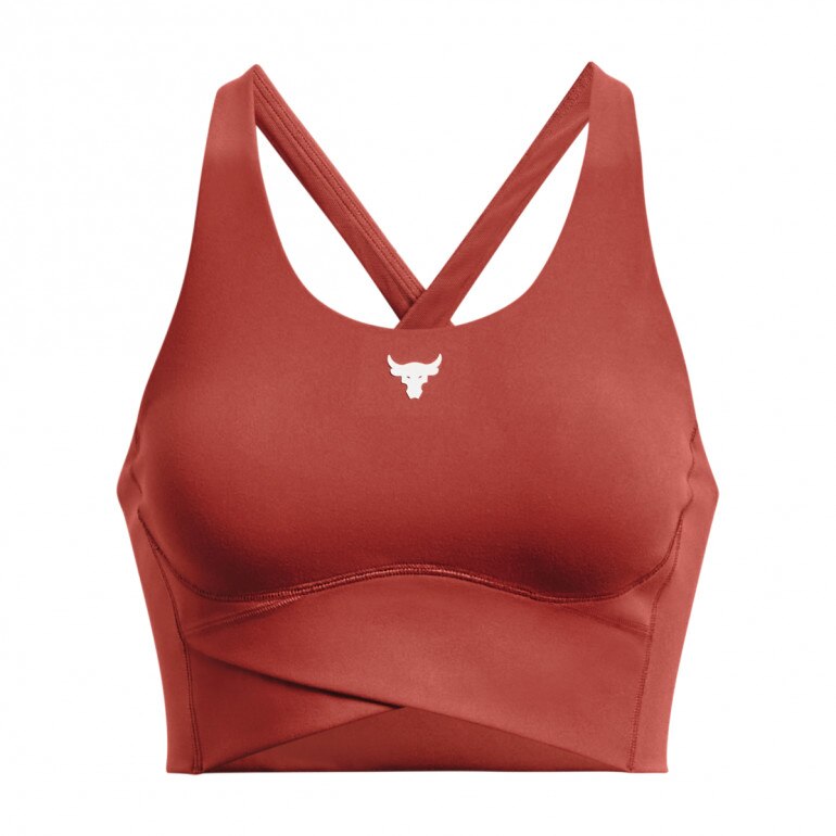 Damski top treningowy Under Armour Project Rock LetsGo Crssover Top - brązowy