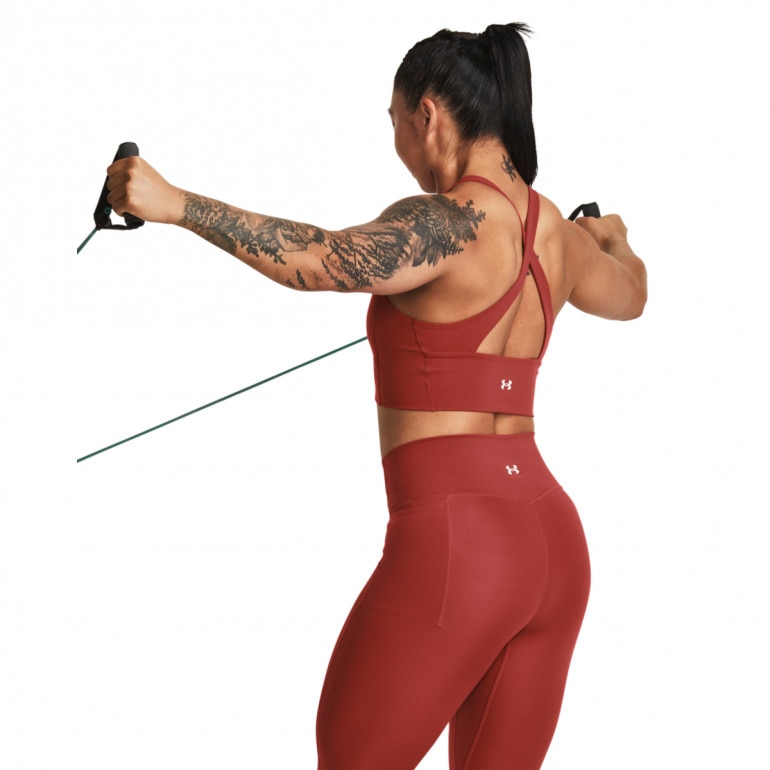 Damski top treningowy Under Armour Project Rock LetsGo Crssover Top - brązowy