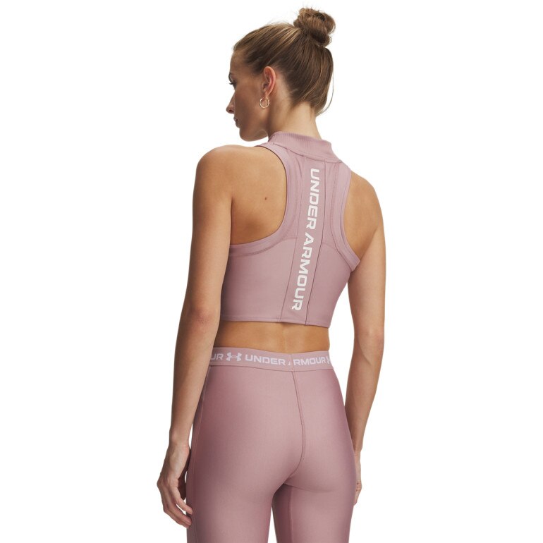 Damski top treningowy Under Armour UA HeatGear Rib Tank - różowy