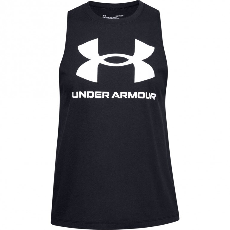 Damski top z nadrukiem Under Armour UA Live Rival Tank - czarny