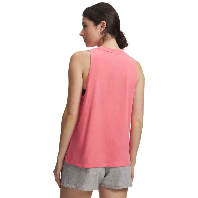 Damski top z nadrukiem Under Armour UA Rival Muscle Tank - różowy