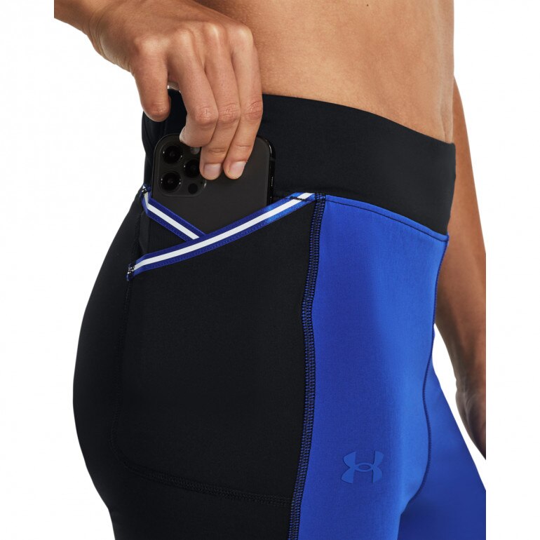 Damskie legginsy do biegania Under Armour UA Qualifier Cold Tight - niebieskie