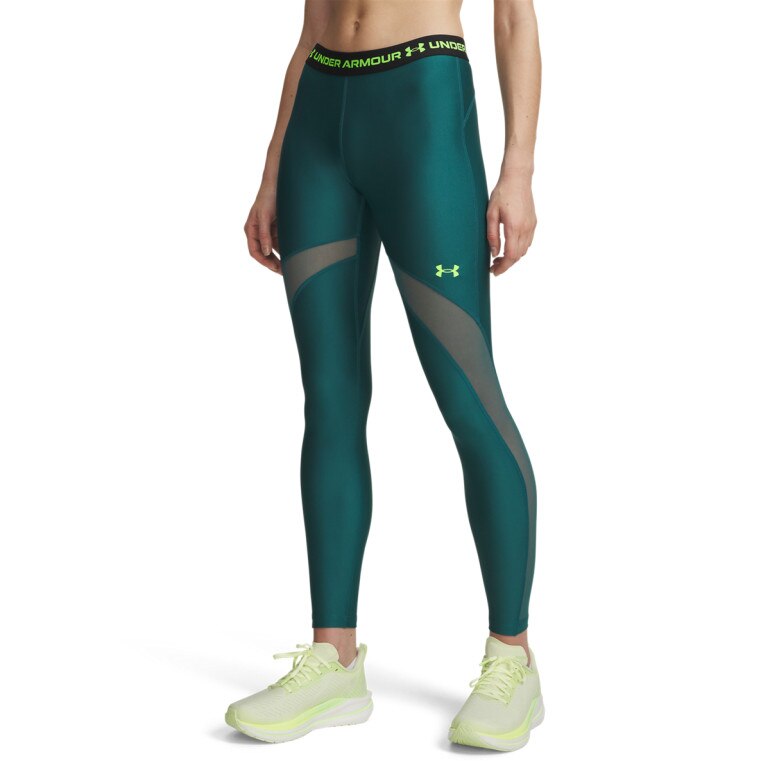 Damskie legginsy treningowe Under Armour HeatGear Mesh Legging - zielone