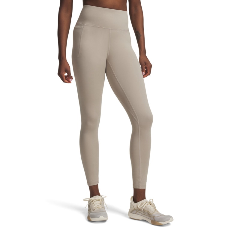 Damskie legginsy treningowe Under Armour Meridian Ankle Leg - beżowe
