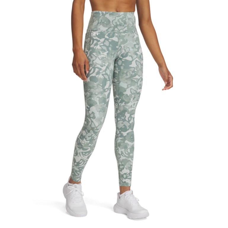 Damskie legginsy treningowe Under Armour Motion Print Legging - zielone 