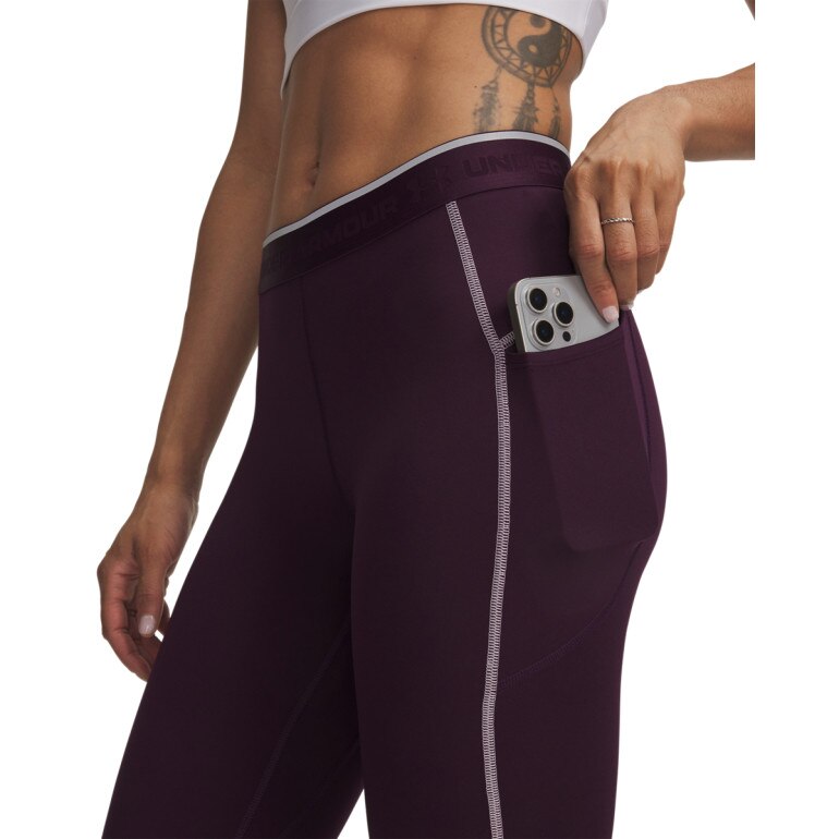 Damskie legginsy treningowe Under Armour UA ColdGear Elite Legging - fioletowe