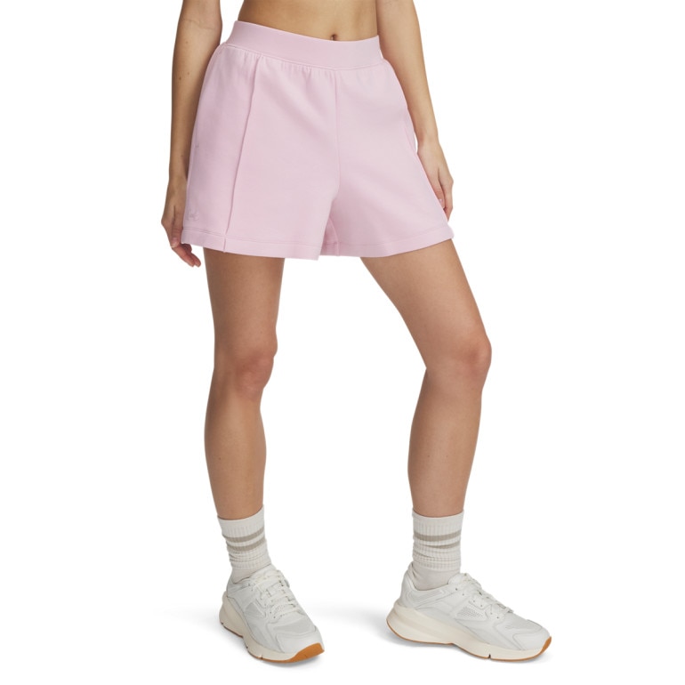 Damskie spodenki dresowe Under Armour UA Unstoppable Fleece Short - różowe
